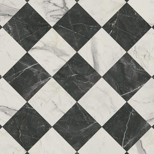 Checkerboard Marble BLACK & WHITE